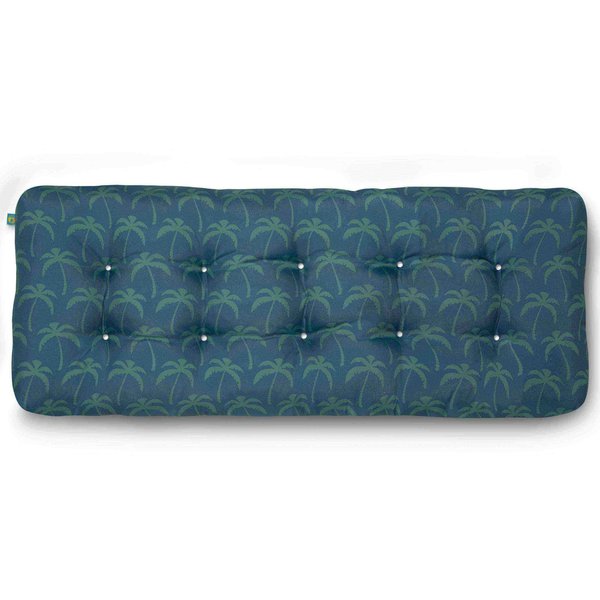 Duck Covers Indoor/Outdoor Bench Cushion, 48 x 18 x 5", Blue Oasis Palm DCBOBN48185